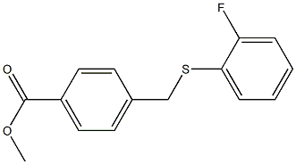 methyl 4-{[(2-fluorophenyl)sulfanyl]methyl}benzoate Structure