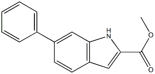 methyl 6-phenyl-1H-indole-2-carboxylate,,结构式