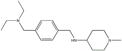 N-({4-[(diethylamino)methyl]phenyl}methyl)-1-methylpiperidin-4-amine Structure