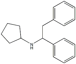 シクロペンチル(1,2-ジフェニルエチル)アミン 化学構造式