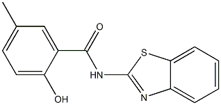 N-(1,3-benzothiazol-2-yl)-2-hydroxy-5-methylbenzamide Struktur