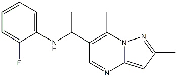N-(1-{2,7-dimethylpyrazolo[1,5-a]pyrimidin-6-yl}ethyl)-2-fluoroaniline Structure