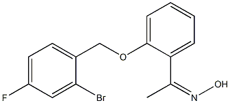 N-(1-{2-[(2-bromo-4-fluorophenyl)methoxy]phenyl}ethylidene)hydroxylamine,,结构式