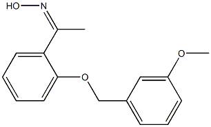 N-(1-{2-[(3-methoxyphenyl)methoxy]phenyl}ethylidene)hydroxylamine,,结构式