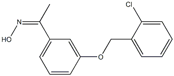 N-(1-{3-[(2-chlorophenyl)methoxy]phenyl}ethylidene)hydroxylamine 化学構造式