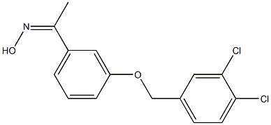 N-(1-{3-[(3,4-dichlorophenyl)methoxy]phenyl}ethylidene)hydroxylamine Struktur