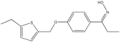 N-(1-{4-[(5-ethylthiophen-2-yl)methoxy]phenyl}propylidene)hydroxylamine,,结构式