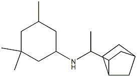 N-(1-{bicyclo[2.2.1]heptan-2-yl}ethyl)-3,3,5-trimethylcyclohexan-1-amine Struktur