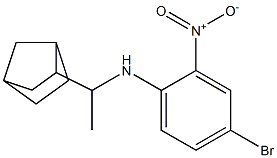 N-(1-{bicyclo[2.2.1]heptan-2-yl}ethyl)-4-bromo-2-nitroaniline Struktur