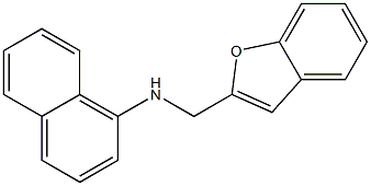 N-(1-benzofuran-2-ylmethyl)naphthalen-1-amine 化学構造式
