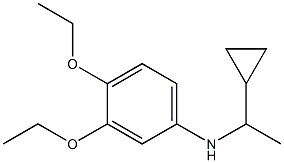 N-(1-cyclopropylethyl)-3,4-diethoxyaniline,,结构式