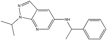 N-(1-phenylethyl)-1-(propan-2-yl)-1H-pyrazolo[3,4-b]pyridin-5-amine Structure