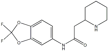 N-(2,2-difluoro-2H-1,3-benzodioxol-5-yl)-2-(piperidin-2-yl)acetamide,,结构式