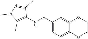 N-(2,3-dihydro-1,4-benzodioxin-6-ylmethyl)-1,3,5-trimethyl-1H-pyrazol-4-amine Structure