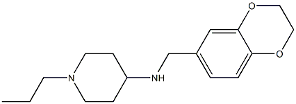 N-(2,3-dihydro-1,4-benzodioxin-6-ylmethyl)-1-propylpiperidin-4-amine 化学構造式