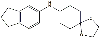 N-(2,3-dihydro-1H-inden-5-yl)-1,4-dioxaspiro[4.5]decan-8-amine Structure