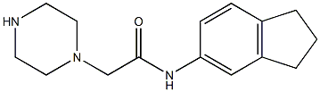 N-(2,3-dihydro-1H-inden-5-yl)-2-(piperazin-1-yl)acetamide Structure