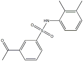 N-(2,3-dimethylphenyl)-3-acetylbenzene-1-sulfonamide 结构式