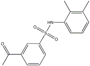 N-(2,3-dimethylphenyl)-3-acetylbenzene-1-sulfonamide,,结构式