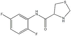 N-(2,5-difluorophenyl)-1,3-thiazolidine-4-carboxamide Struktur