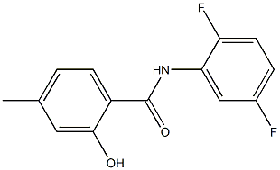 N-(2,5-difluorophenyl)-2-hydroxy-4-methylbenzamide Struktur