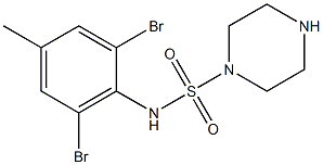 N-(2,6-dibromo-4-methylphenyl)piperazine-1-sulfonamide Struktur