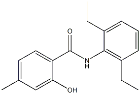 N-(2,6-diethylphenyl)-2-hydroxy-4-methylbenzamide 结构式