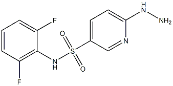 N-(2,6-difluorophenyl)-6-hydrazinylpyridine-3-sulfonamide Structure
