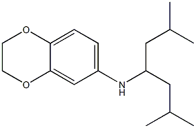 N-(2,6-dimethylheptan-4-yl)-2,3-dihydro-1,4-benzodioxin-6-amine,,结构式