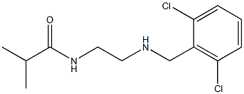 N-(2-{[(2,6-dichlorophenyl)methyl]amino}ethyl)-2-methylpropanamide Struktur