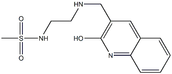 N-(2-{[(2-hydroxyquinolin-3-yl)methyl]amino}ethyl)methanesulfonamide,,结构式