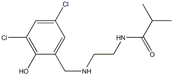 N-(2-{[(3,5-dichloro-2-hydroxyphenyl)methyl]amino}ethyl)-2-methylpropanamide,,结构式