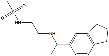 N-(2-{[1-(2,3-dihydro-1H-inden-5-yl)ethyl]amino}ethyl)methanesulfonamide 化学構造式