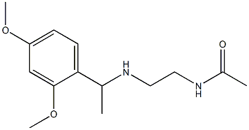 N-(2-{[1-(2,4-dimethoxyphenyl)ethyl]amino}ethyl)acetamide Struktur