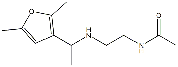 N-(2-{[1-(2,5-dimethylfuran-3-yl)ethyl]amino}ethyl)acetamide Struktur