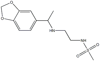 N-(2-{[1-(2H-1,3-benzodioxol-5-yl)ethyl]amino}ethyl)methanesulfonamide Struktur