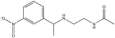 N-(2-{[1-(3-nitrophenyl)ethyl]amino}ethyl)acetamide Struktur