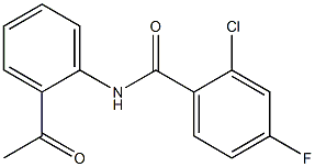 N-(2-acetylphenyl)-2-chloro-4-fluorobenzamide Struktur