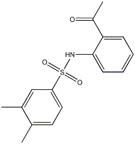 N-(2-acetylphenyl)-3,4-dimethylbenzene-1-sulfonamide Structure