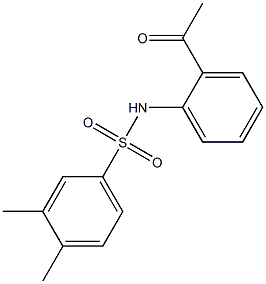 N-(2-acetylphenyl)-3,4-dimethylbenzene-1-sulfonamide Struktur