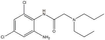 N-(2-amino-4,6-dichlorophenyl)-2-(dipropylamino)acetamide Struktur