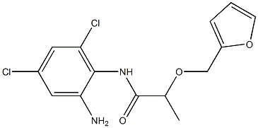 N-(2-amino-4,6-dichlorophenyl)-2-(furan-2-ylmethoxy)propanamide 化学構造式