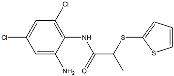 N-(2-amino-4,6-dichlorophenyl)-2-(thiophen-2-ylsulfanyl)propanamide Struktur