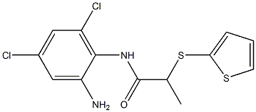 N-(2-amino-4,6-dichlorophenyl)-2-(thiophen-2-ylsulfanyl)propanamide 结构式