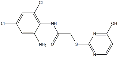 N-(2-amino-4,6-dichlorophenyl)-2-[(4-hydroxypyrimidin-2-yl)sulfanyl]acetamide Structure