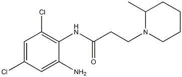 N-(2-amino-4,6-dichlorophenyl)-3-(2-methylpiperidin-1-yl)propanamide 化学構造式
