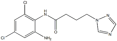 N-(2-amino-4,6-dichlorophenyl)-4-(1H-1,2,4-triazol-1-yl)butanamide Struktur