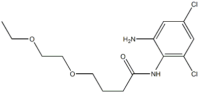 N-(2-amino-4,6-dichlorophenyl)-4-(2-ethoxyethoxy)butanamide 结构式