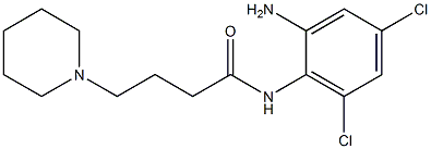 N-(2-amino-4,6-dichlorophenyl)-4-(piperidin-1-yl)butanamide 化学構造式