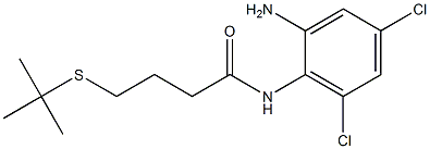 N-(2-amino-4,6-dichlorophenyl)-4-(tert-butylsulfanyl)butanamide Struktur